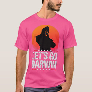 Låt oss Go Darwin USA flagga Vintage Bigfoot Sasqu T Shirt