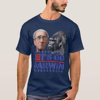 Låt oss Go Darwin USA flagga Vintage Fauci Ouchie  T Shirt