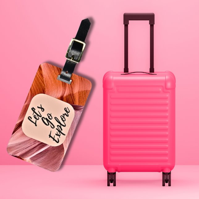 Låt oss Go Explore Vacation Travel Resagage Bag Bagagebricka (Skapare uppladdad)