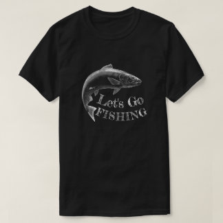 Låt oss Go Fishing Black T Shirt