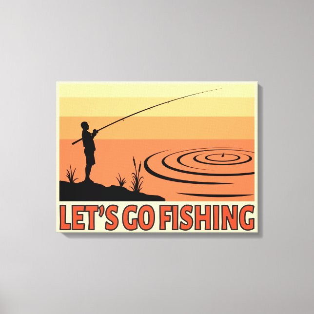Låt oss Go Fishing Canvastryck (Framsida)