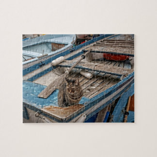 Låt oss Go Fishing - Cat Puzzle - 8x10 - 110 pc Pussel