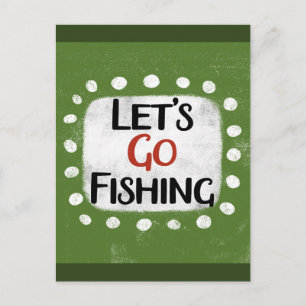 Låt oss Go Fishing Postcard Vykort