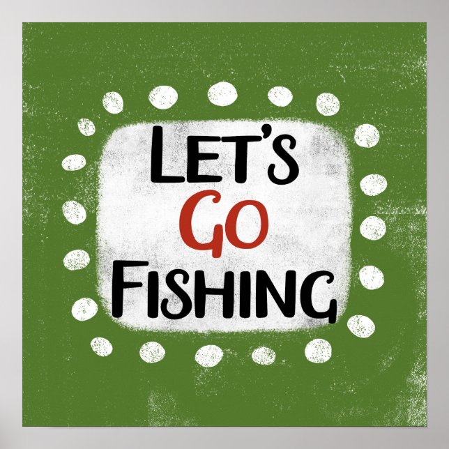 Låt oss Go Fishing Poster Wall Art (Framsidan)