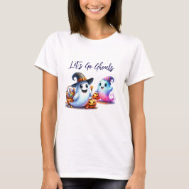Låt oss Go Ghouls, 2 Cute Ghost Halloween T Shirt
