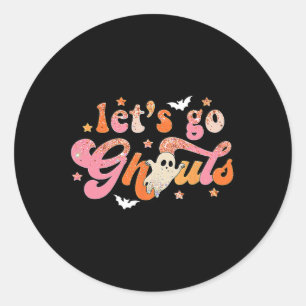 Låt oss Go Ghouls Cute Ghost Boo Roligt Halloween Runt Klistermärke