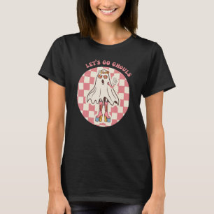 Låt oss Go Ghouls Disco Boll Ghost Spooky Hallowee T Shirt