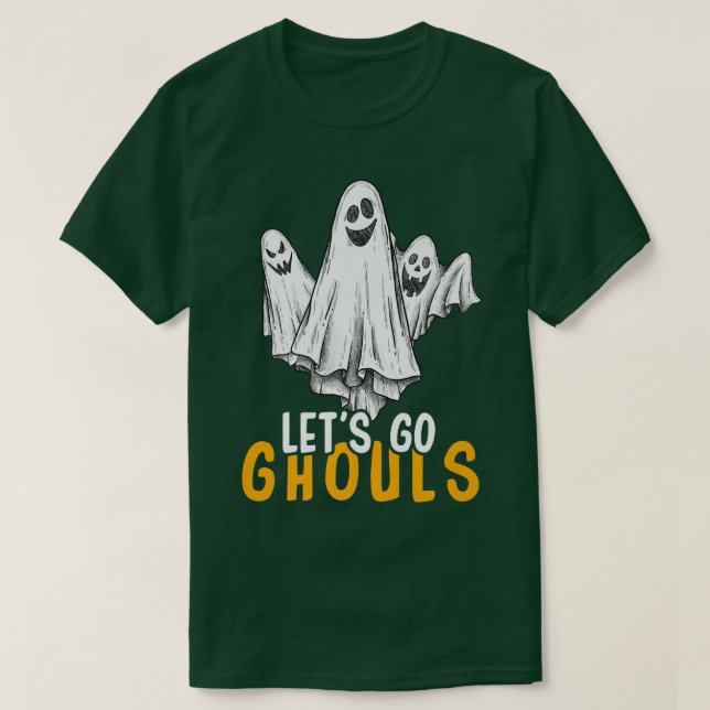 Låt oss Go Ghouls Funny Halloween211 T Shirt (Design framsida)