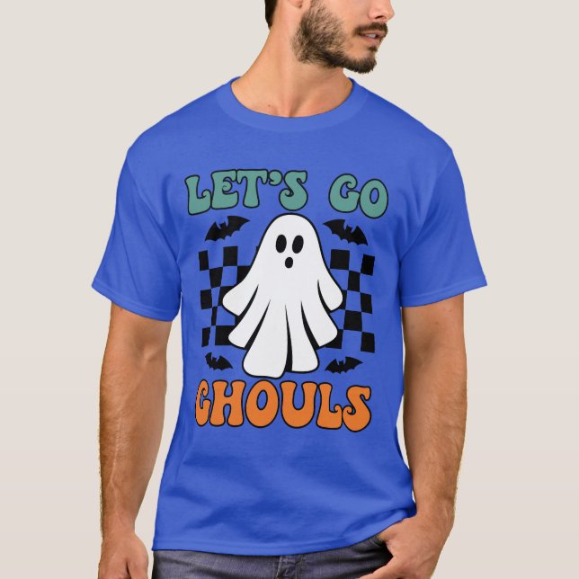 Låt oss Go Ghouls - Ghost - Funny Halloween T Shirt (Framsida)