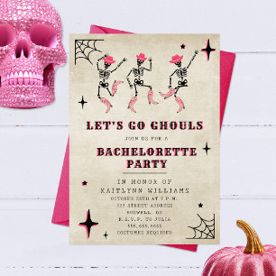 Låt oss Go Ghouls Halloween Bachelorette Party Inbjudningar