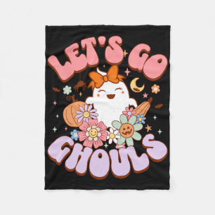 Låt oss Go Ghouls Halloween Ghost Outfit Costume R Fleecefilt