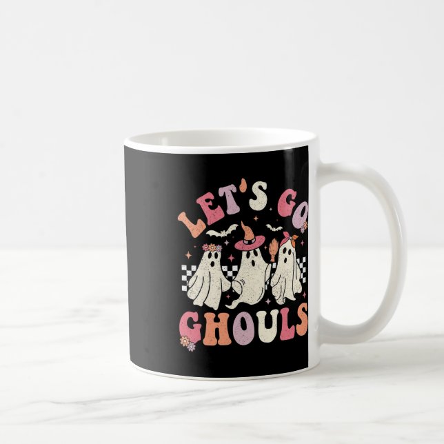 Låt oss Go Ghouls Halloween Ghost Outfit Costume R Kaffemugg (Höger)