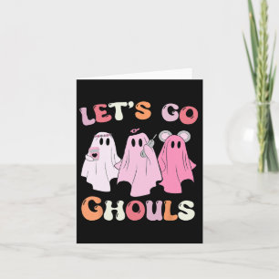 Låt oss Go Ghouls Halloween Ghost Outfit Costume R Kort