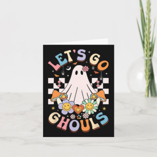 Låt oss Go Ghouls Halloween Ghost Outfit Costume R Kort