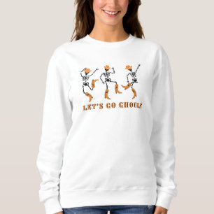 Låt oss Go Ghouls Halloween Skeletons Cowboy T Shirt