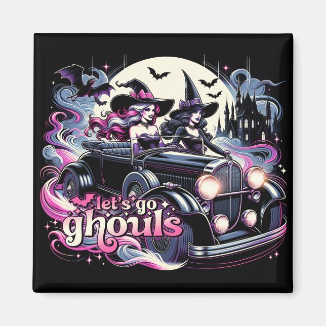 Låt oss Go Ghouls-kylskåp, magnet (Framsidan)