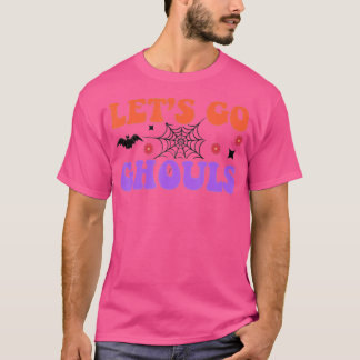 Låt oss Go Ghouls Retro Blommigt Ghost Costume Hal T Shirt