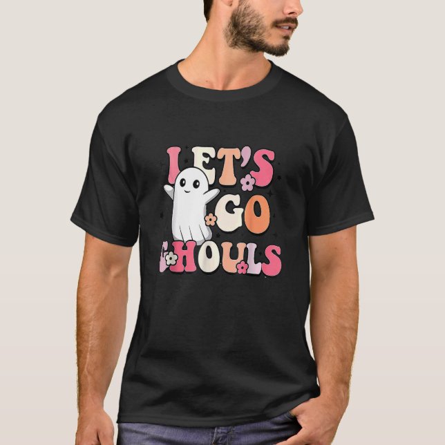 Låt oss Go Ghouls Spooky Season Bus eller godis Ha T Shirt (Framsida)