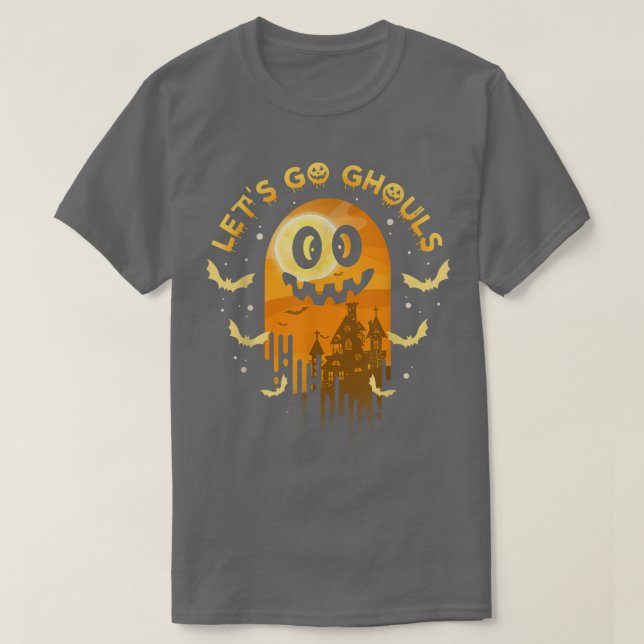 Låt oss Go Ghouls Spooky Season Halloween Trick el T Shirt (Design framsida)
