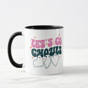 Låt oss Go Ghouls Stars White Halloween Mugg