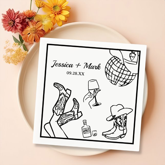 Låt oss Go Girl Nashville Bachelorette Party Pappersservett (Skapare uppladdad)