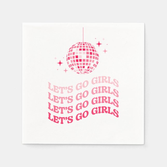 Låt oss Go Girls - Bachelorette Party - Napkins Pappersservett (Framsidan)