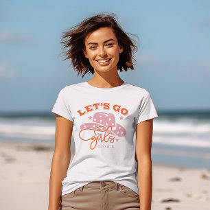 Låt oss Go Girls Cowboy Hat Bachelorette-eget namn T Shirt