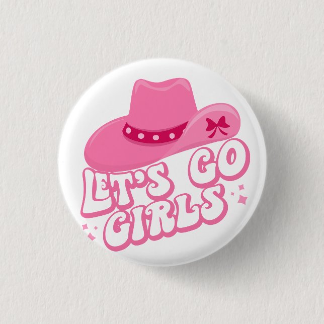 Låt oss Go Girls - Cowboy Hats - Cowgirl Hats Knapp (Framsida)
