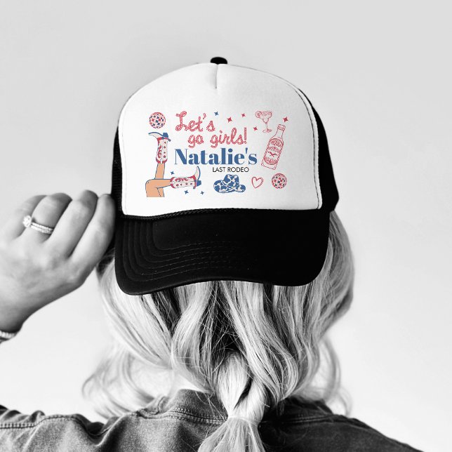 Låt oss Go Girls Cowgirl Last Rodeo Bachelorette Keps (Skapare uppladdad)