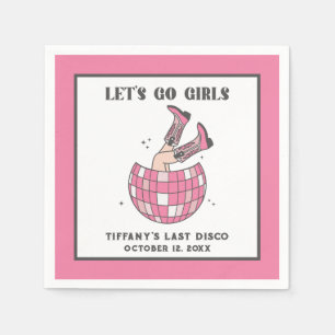 Låt oss Go Girls Disco Cowgirl Bachelorette Pappersservett