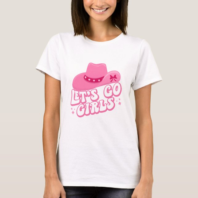 Låt oss Go Girls, Girls Resa, Retro Graphic T Shirt (Framsida)