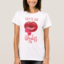 Låt oss Go Girls-körsbär Bachelorette Party T Shirt