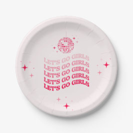 Låt oss Go Girls - Papper Plate - Bachelorette Par