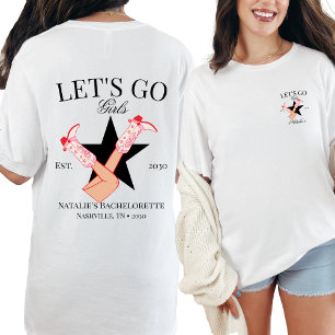 Låt oss Go Girls Personlig Cowgirl Bachelorette T Shirt