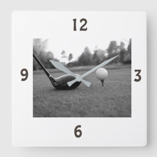***LÅT OSS GO GOLFING*** CLOCK FYRKANTIG KLOCKA