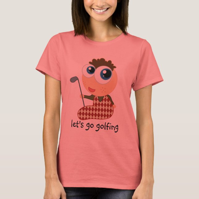 Låt oss Go Golfing T-shirt (Framsida)