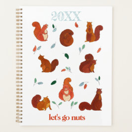 Låt oss Go Nöt Funny Squirrels Planner