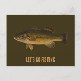 Låt oss Go och fiska i Largemouth Bass Fish Vykort