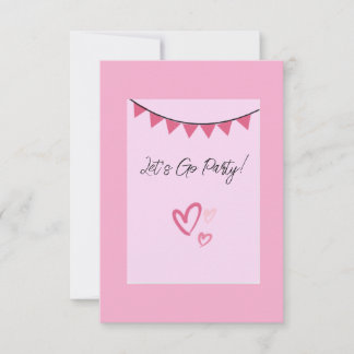 Låt oss Go Party Inbjudan
