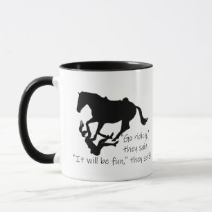 Låt oss Go Riding Horses Funny Quote Mugg