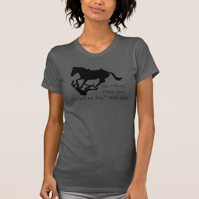 Låt oss Go Riding Horses Funny Quote T Shirt (Framsida)