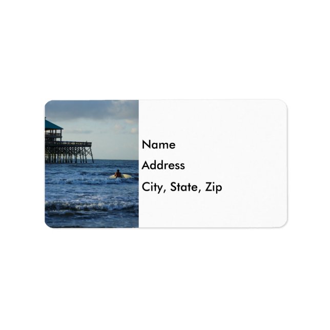 Låt oss Go Surfing Adressetikett (Framsidan)