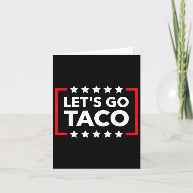 Låt oss Go Taco Funny MemeChickens ut från Campa Kort (Framsida)