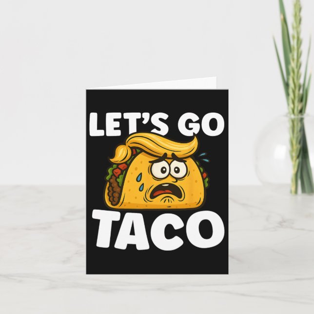 Låt oss Go Taco Funny Taco Tacho Tisdag Älskare Fo Kort (Framsida)