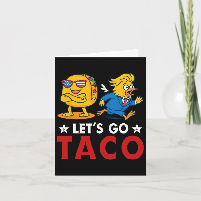 Låt oss Go Taco Funny Trump Alltid Chickens Ut 14 Kort (Framsida)