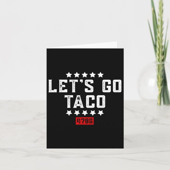 Låt oss Go Taco &# Kort (Framsida)