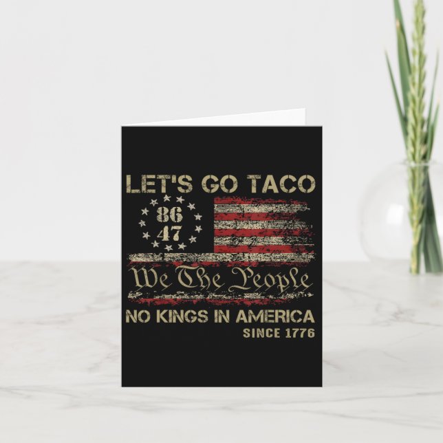 Låt oss Go Taco No Kung i Amerika sedan 1776 Ameri Kort (Framsida)