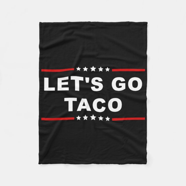 Låt oss Go Taco - Roligt och lekande matuttryck Fleecefilt (Framsidan)