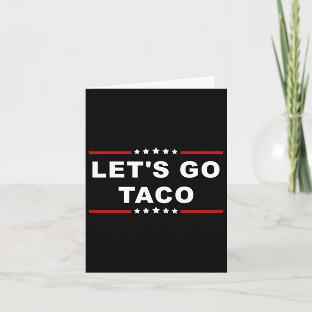 Låt oss Go Taco - Roligt och lekande matuttryck Kort (Framsida)