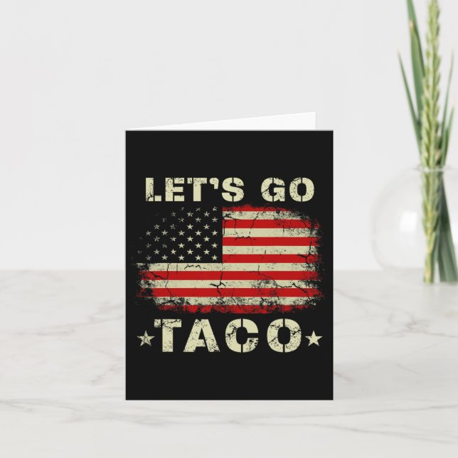 Låt oss Go Taco Shirt Funny Låt oss Go Taco Kort (Framsida)